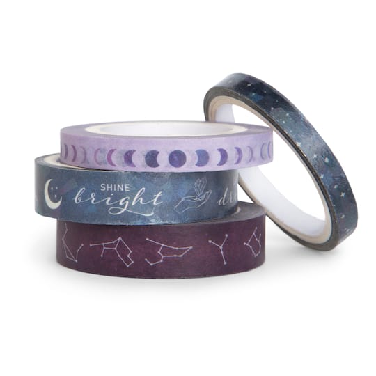 12 Packs: 4 ct. (48 total) Dark Rainbow Crafting Washi Tapes by Recollections™